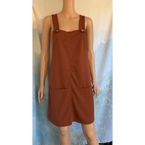 NWOT mywhy Loose Overall Dress with Deep Pockets size small